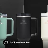 Stanley Quencher H2.0 FlowState pohár 1,2 l čierny - so slamkou, rúčkou a viečkom, bez BPA, vhodný do umývačky riadu 7