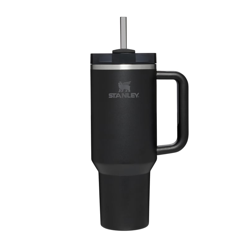 Stanley Quencher H2.0 FlowState pohár 1,2 l čierny - so slamkou, rúčkou a viečkom, bez BPA, vhodný do umývačky riadu