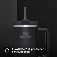 Stanley Quencher H2.0 FlowState pohár 1,2 l čierny - so slamkou, rúčkou a viečkom, bez BPA, vhodný do umývačky riadu 5
