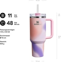 Stanley Quencher H2.0 Flowstate szívószálas termoszkulacs - Rose Petal Motion - 1,2 l 2