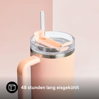 Termos Stanley Quencher H2.0 FlowState so slamkou 1,2 l – Orange Cream – Nerezový pohár bez obsahu BPA – Udržanie ľadu až 48 hodín 4