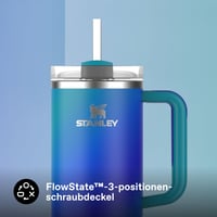 Termohrnček Stanley Quencher H2.0 FlowState so slamkou 1,2 l – Sea Glass Aura – Nerezový termohrnček bez BPA – 48-hodinové chladenie ľadom 5
