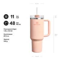 Termos Stanley Quencher H2.0 FlowState so slamkou 1,2 l – Orange Cream – Nerezový pohár bez obsahu BPA – Udržanie ľadu až 48 hodín 2