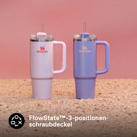 Termohrnček Stanley Quencher H2.0 Flowstate so slamkou 0,89 l – Periwinkle Shimmer – Nerezový termohrnček bez BPA – 9 hodín chladenia – 5