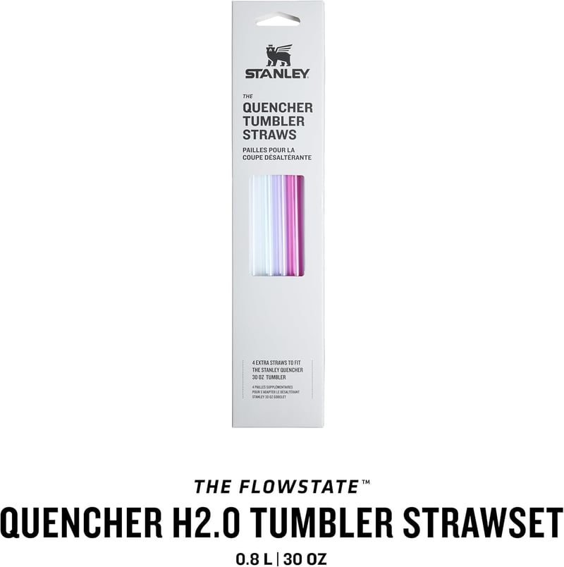 Stanley Quencher H2.0 szívószál szett 4db BPA-mentes mosogatógépben mosható