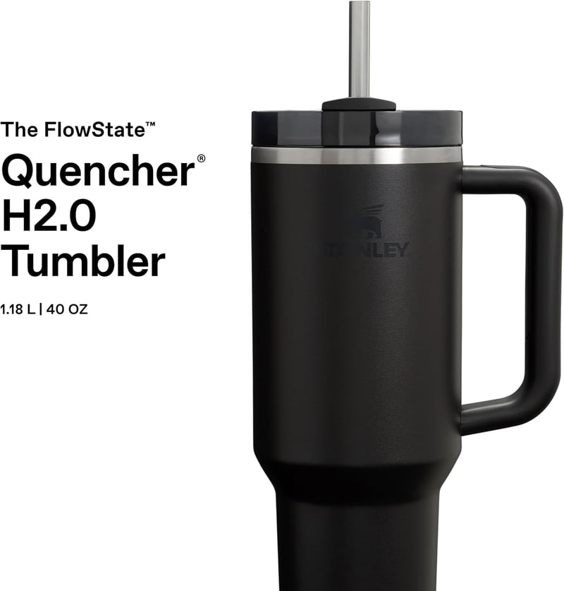 STANLEY Quencher H2.0 Termikus Vizes Palack 1.2L Fekete - 11 Órás Hűtés - 2-1,180 ml, Black, Core