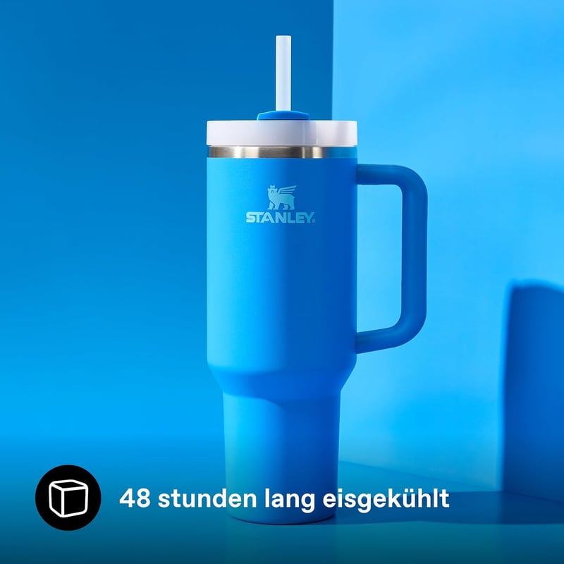 STANLEY Quencher H2.0 Termosz 1,2L Kék Rozsdamentes Acél Ivópalack Szívószállal - 2-1,180 ml, Azure Blue, Core