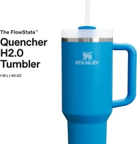 STANLEY Quencher H2.0 Termosz 1,2L Kék Rozsdamentes Acél Ivópalack Szívószállal - 2-1,180 ml, Azure Blue, Core 3