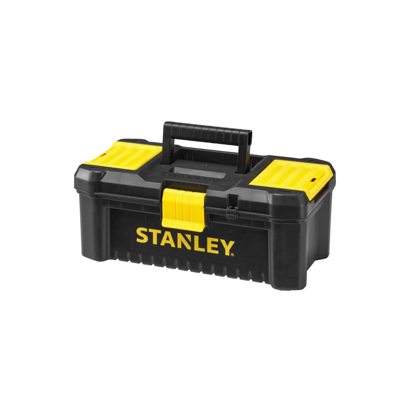 Plastový kufor na náradie Stanley STST1-75514 Essential s vyberateľnou priehradkou a organizérom, 12,5 palca, čierna/žltá