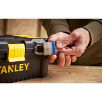 Plastový kufor na náradie Stanley STST1-75514 Essential s vyberateľnou priehradkou a organizérom, 12,5 palca, čierna/žltá 10