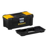 Cutie de scule Stanley STST1-75515 Essential cu închizători metalice, tăviță detașabilă și organizatoare pe capac, negru-galben, 12,5 inch 3