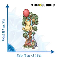 Star Cutouts SC4897 Winnie medve fa és szamár nagy karton figura 183 cm – gyerekszoba dekoráció, születésnapi party díszítés 5