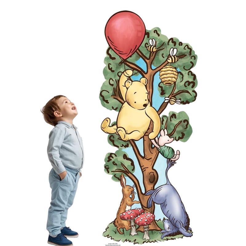 Star Cutouts SC4897 Winnie medve fa és szamár nagy karton figura 183 cm – gyerekszoba dekoráció, születésnapi party díszítés