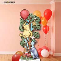 Star Cutouts SC4897 Winnie medve fa és szamár nagy karton figura 183 cm – gyerekszoba dekoráció, születésnapi party díszítés 4