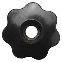 Csillag Fogantyú Anyamenet M10 x 38 mm Fejátmérő Sárgaréz Betét Bakelit Fekete Gépi Szerszámokhoz - 3 db 4
