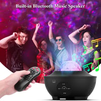 Csillagvetítő Galaxisfény Éjszakai Lámpa Gyerekszobába, Óceánhullám Projektor Bluetooth Hangszóróval, Fehér Zajjal, Távirányítóval és Időzítővel - Fekete 3