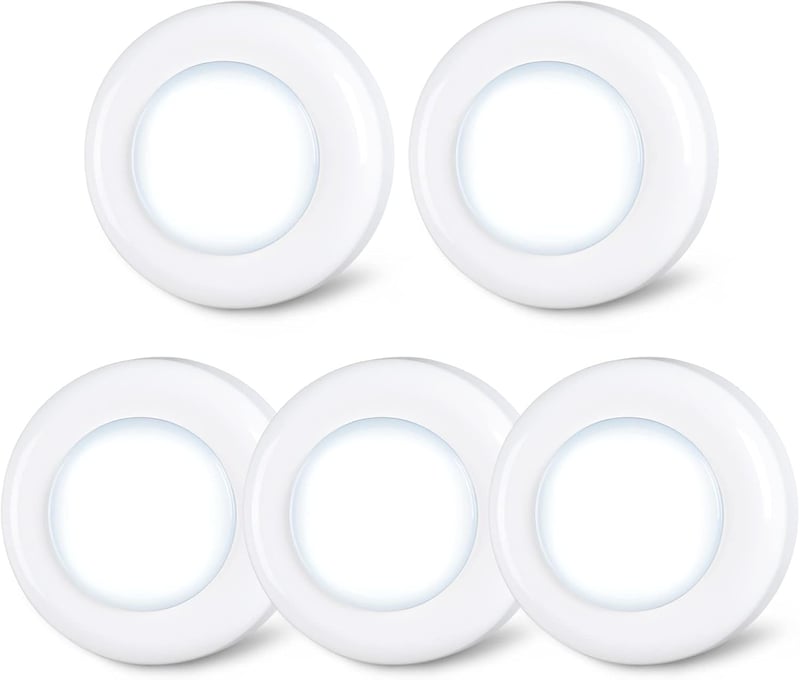 STAR-SPANGLED LED Érintéses Lámpa Szett 5db, Hideg Fehér Szekrény Világítás