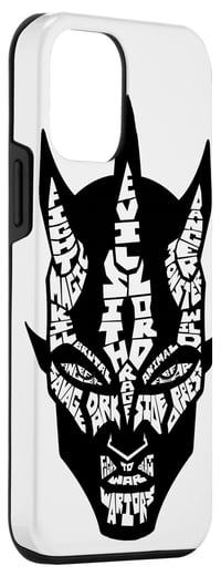 Biele puzdro na iPhone 12 mini s motívom Star Wars Darth Maul 3