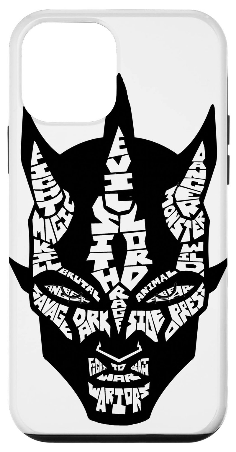Biele puzdro na iPhone 12 mini s motívom Star Wars Darth Maul