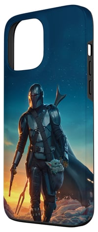 Kryt na iPhone 13 Pro Max s motívom západu slnka Star Wars The Mandalorian and Grogu 2