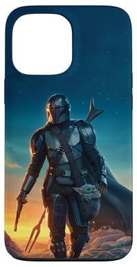 Kryt na iPhone 13 Pro Max s motívom západu slnka Star Wars The Mandalorian and Grogu 1