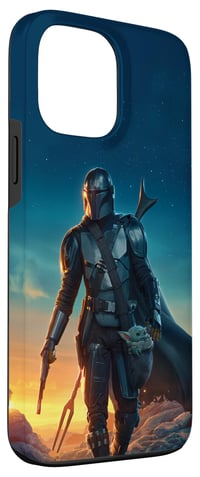 Kryt na iPhone 13 Pro Max s motívom západu slnka Star Wars The Mandalorian and Grogu 3