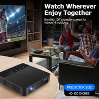 Staratlas 4K Mini Projektor WiFi 6 Technológiával - Beépített Android, Netflix, YouTube, Bluetooth 5.0, 150 ANSI Lumen, 4K Felbontású Videó  6