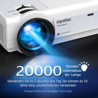 Staratlas Mini Projektor WiFi6 4K Bluetooth 12000 Lumen Full HD 1080P Otthoni Mozi 3