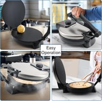 StarBlue 10" Roti Készítő Gép - Indiai Chapati, Tortilla Sütő Melegentartó Tárolóval, Kivehető Fogantyúval, Tapadásmentes Felülettel, 1200W 6