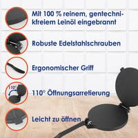 StarBlue 20 cm-es öntöttvas tortilla sajtó konyhai prés 2