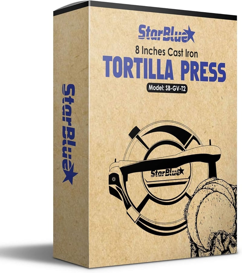 StarBlue 20 cm-es öntöttvas tortilla sajtó konyhai prés