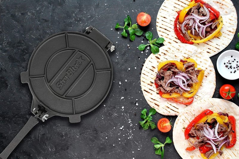 StarBlue 20 cm-es öntöttvas tortilla sajtó konyhai prés