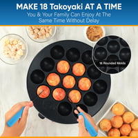 Aparat pentru Takoyaki StarBlue SB-JC503 - 18 orificii, cu controlul temperaturii, 700W 4