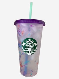 Starbucks Summer 2022 fialový pohár na studené nápoje so zmenou farby, opakovane použiteľný, 680 ml 2
