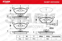 Set Plăcuțe Frână Față STARK SKBP-0010032 pentru Frână Disc - Plăcuțe Frână Disc, Garnituri Frână, Plăcuțe Frână Față 4