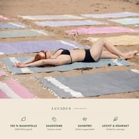 Stark und Weich Lucidus Hamam osuška 100x200 cm XXL – Plážová osuška a saunový uterák – 100% turecká bavlna – Rýchloschnúca, odolná voči piesku – Béžová 2
