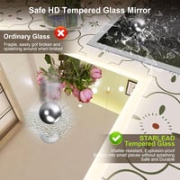 STARLEAD Fürdőszobai LED Tükör 80x80 cm - Fényerőszabályzós, 3 Színhőmérséklet, Páramentesítő, Bluetooth Hangszóró, IP44 Vízálló, Edzett Üveg 6
