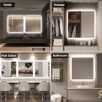 STARLEAD Fürdőszobai LED Tükör 80x80 cm - Fényerőszabályzós, 3 Színhőmérséklet, Páramentesítő, Bluetooth Hangszóró, IP44 Vízálló, Edzett Üveg 5