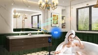 Oglindă de baie STARLEAD 100x70 cm - cu difuzor Bluetooth, dezaburire, reglarea intensității luminoase, 3 temperaturi de culoare, sticlă securizată, rezistentă la apă IP44 2