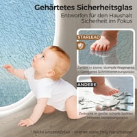Okrúhle LED kúpeľňové zrkadlo STARLEAD s osvetlením 60 cm, stmievateľné, 3 teploty farieb, vyhrievanie proti zahmlievaniu, pamäťová funkcia, HD tvrdené sklo, vodeodolnosť IP44 6