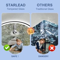 STARLEAD Ovális LED Fürdőszobai Tükör 80x50cm Bluetooth Dimmelhető Antifog 7