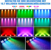 Starlitflow 54W RGBWA UV LED Par Reflektor Akkumulátoros Távirányítóval Diszkó Parti Fény 3