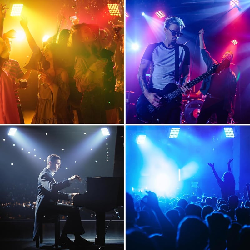 Starlitflow 54W RGBWA UV LED Par Reflektor Akkumulátoros Távirányítóval Diszkó Parti Fény