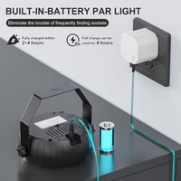 Starlitflow RGB LED Par lámpa 12 LED távirányítóval, 2200 mAh akkumulátor, party és DJ fényzene 4