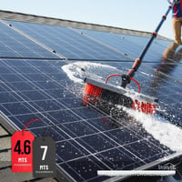 Teleskopická čistiaca kefa STARLYF Hydrocleaner Pro 4,6 m – na vodný pohon, so zásobníkom na saponát, na čistenie solárnych panelov, okien a lodí 7