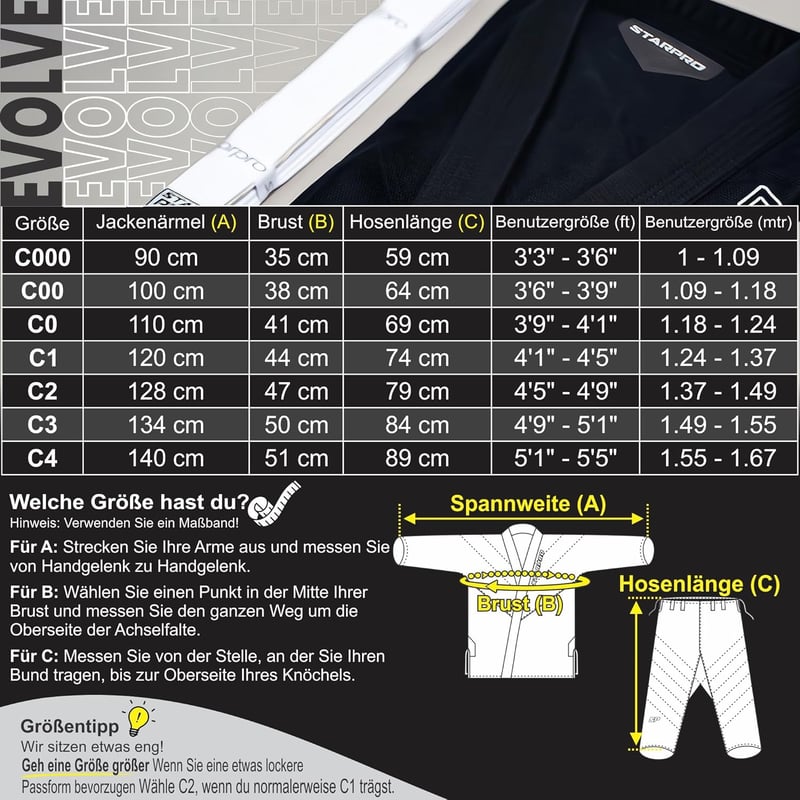 Starpro Evolve gyerek BJJ gi 350g Power Cotton Blend kimonó