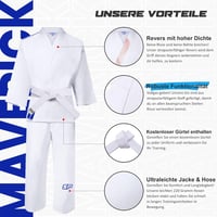 Starpro Fehér Karate Ruha 150 cm Övvel - Könnyű és Légáteresztő Gyermek Karate Gi - Kezdő és Haladó Edzéshez - Unisex 3