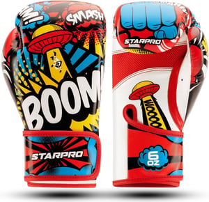 Mănuși de box pentru copii Starpro Young Blood Muay Thai / Kickboxing - roșu - 6 oz