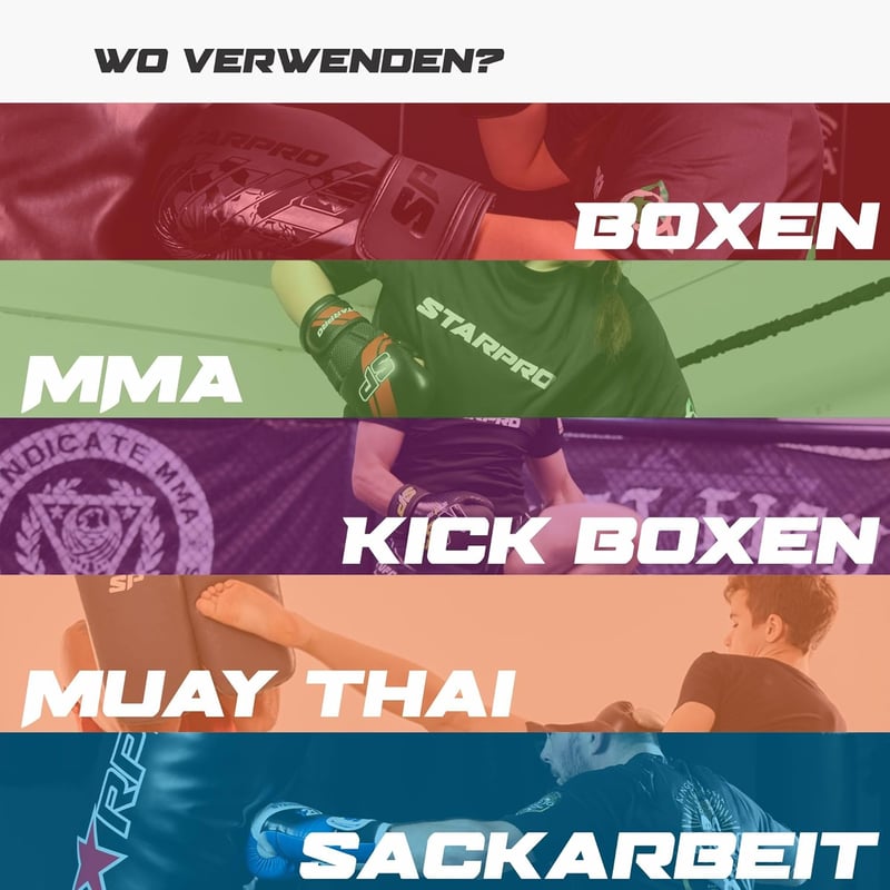 Starpro T20 Boxkesztyű Férfi Női Edzés Küzdősport Ütéshez - 8oz, red