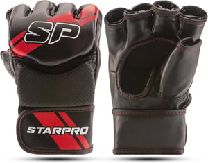 Starpro MMA grappling rukavice - crno/crvene - veličina S